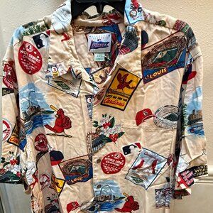 Reyn Spooner MLB St Louis Cardinals Hawaiian Shirt XXL